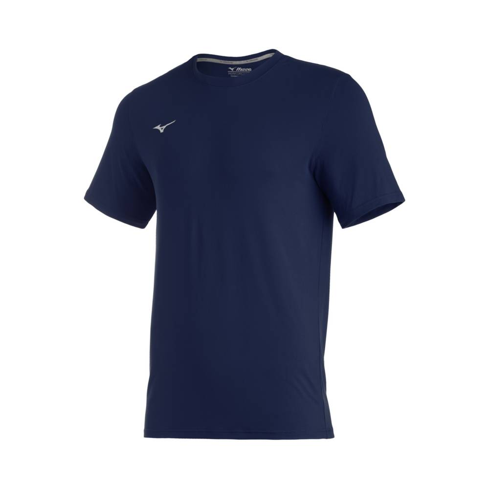 Camisetas Mizuno Comp Diamond Short Sleeve Crew Hombre Azul Marino España PRTU-98417